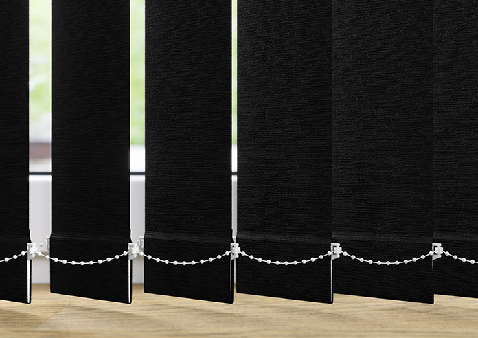 Toulouse (Blackout), Textured Black - Vertical Blind - Image 4